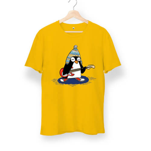 Rock Penguen Unisex Kısa Kol Tişört