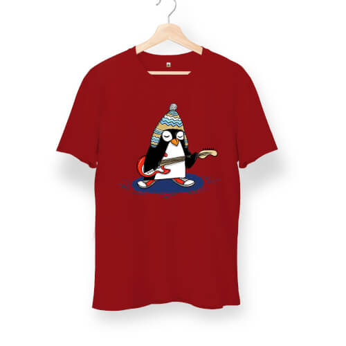 Rock Penguen Unisex Kısa Kol Tişört