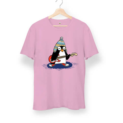 Rock Penguen Unisex Kısa Kol Tişört