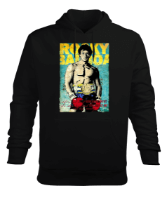 Rocky Balboa Vintage Baskılı Erkek Kapüşonlu Hoodie Sweatshirt