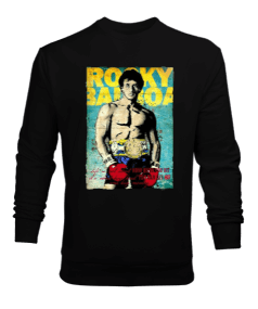 Rocky Balboa Vintage Baskılı Erkek Sweatshirt