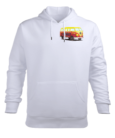 Roket ve minibüs Erkek Kapüşonlu Hoodie Sweatshirt