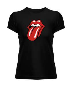 ROLLING STONES Siyah Kadın Tişört