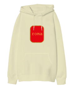 Roma Oversize Unisex Kapüşonlu Sweatshirt