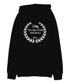 roma tasarımlı Oversize Unisex Kapüşonlu Sweatshirt