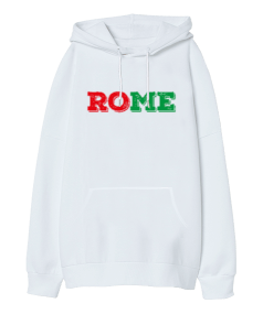 Rome Oversize Unisex Kapüşonlu Sweatshirt