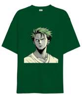 Roronoa Zoro Çimen Yeşili Oversize Unisex Tişört - Thumbnail