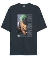 Roronoa Zoro Füme Oversize Unisex Tişört - Thumbnail