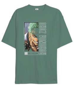 Roronoa Zoro Haki Çağla Yeşili Oversize Unisex Tişört