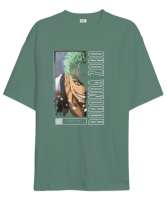 Roronoa Zoro Haki Çağla Yeşili Oversize Unisex Tişört - Thumbnail