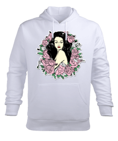 Rose Woman Erkek Kapüşonlu Hoodie Sweatshirt