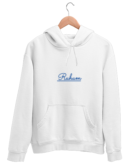 Tisho - Ruhum Beyaz Unisex Kapşonlu Sweatshirt