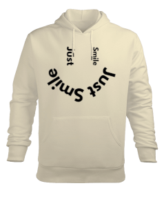 Sadece Gülümse - Just Smile Erkek Kapüşonlu Hoodie Sweatshirt