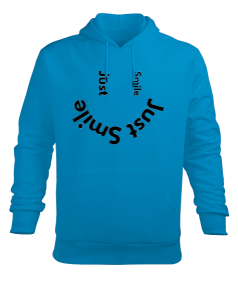 Sadece Gülümse - Just Smile Erkek Kapüşonlu Hoodie Sweatshirt