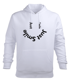 Sadece Gülümse - Just Smile Erkek Kapüşonlu Hoodie Sweatshirt