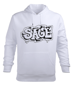 sage Erkek Kapüşonlu Hoodie Sweatshirt