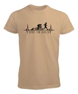 Sağlık İçin Spor - Sport For Life - Hareket V2 Camel Erkek Tişört