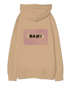 Saiki Kusuo Baskılı Oversize Unisex Kapüşonlu Sweatshirt