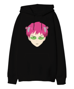 Saiki Kusuo Unisex Oversize Unisex Kapüşonlu Sweatshirt