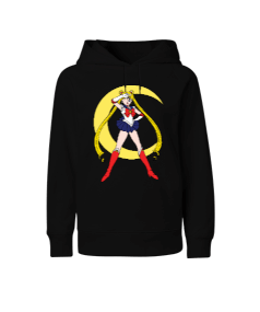 Saiolor Moon Anime Çocuk Unisex Hoodie Kapüşonlu