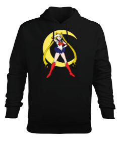 Saiolor Moon Anime Erkek Kapüşonlu Hoodie Sweatshirt