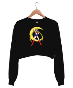 Saiolor Moon Anime Kadın Crop Sweatshirt