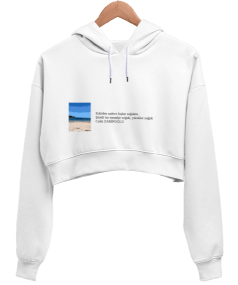 Şairlerden seçmeler Kadın Crop Hoodie Kapüşonlu Sweatshirt