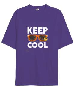 Sakil Ol - Keep Cool Mor Oversize Unisex Tişört