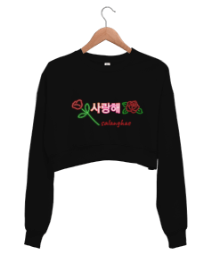 Salanghae Kadın Crop Sweatshirt