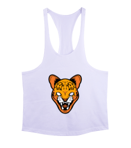 Saldırgan kedi fitness motivasyon Erkek Tank Top Atlet