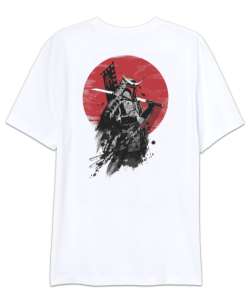 Samurai 9 Beyaz Oversize Unisex Tişört