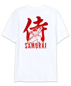 Samurai - Samuray Blu V6 Beyaz Oversize Unisex Tişört