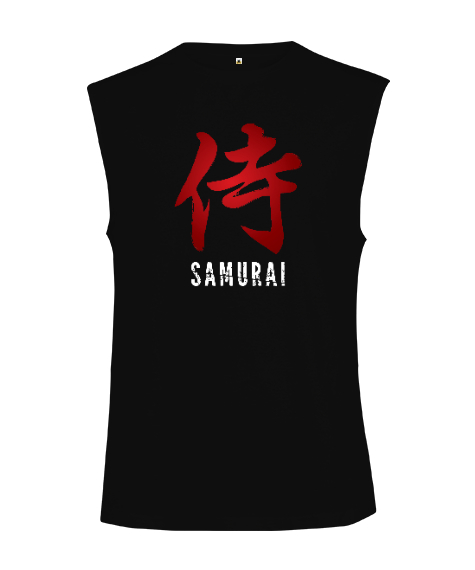 Samurai - Samuray Blu V6 Siyah Kesik Kol Unisex Tişört