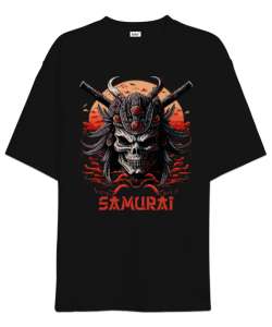 Samurai Siyah Oversize Unisex Tişört