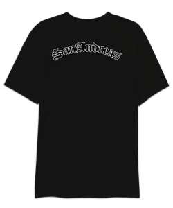 San Andreas Siyah Oversize Unisex Tişört