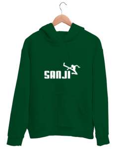 Sanji One Piece Çimen Yeşili Unisex Kapşonlu Sweatshirt