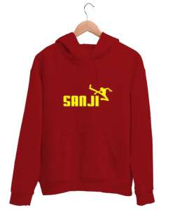 Sanji One Piece Kırmızı Unisex Kapşonlu Sweatshirt