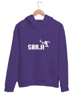 Sanji One Piece Mor Unisex Kapşonlu Sweatshirt