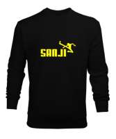 Sanji One Piece Siyah Erkek Sweatshirt - Thumbnail