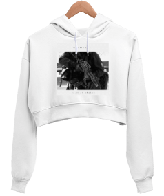 Şarkı Temalı Kadın Crop Hoodie Kapüşonlu Sweatshirt