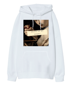 Şarkı Temalı Oversize Unisex Kapüşonlu Sweatshirt