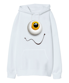 Şaşkın Göz Oversize Unisex Kapüşonlu Sweatshirt