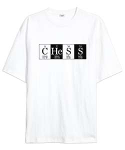 Satranç - Chess V1 Beyaz Oversize Unisex Tişört