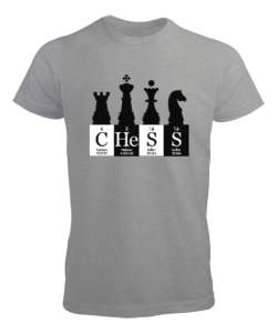 Satranç - Chess V2 Gri Erkek Tişört