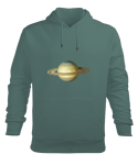 Satürn Çağla Yeşili Erkek Kapüşonlu Hoodie Sweatshirt