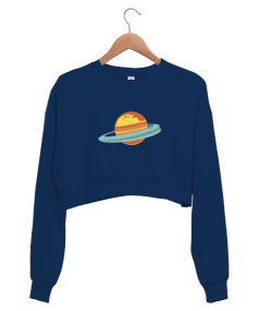 satürn Kadın Crop Sweatshirt