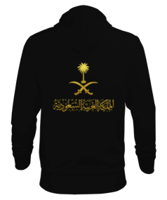 Saudi Arabia Emblem two sided Erkek Kapüşonlu Hoodie Sweatshirt