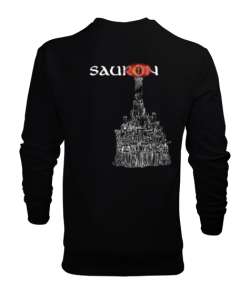 Sauron ve Baraddur Siyah Erkek Sweatshirt