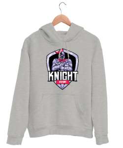 Savaşçı - Şövalye - Knight Gri Unisex Kapşonlu Sweatshirt