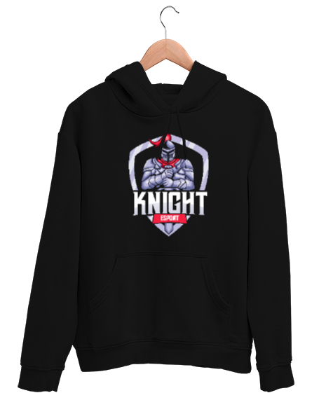 Tisho - Savaşçı - Şövalye - Knight Siyah Unisex Kapşonlu Sweatshirt